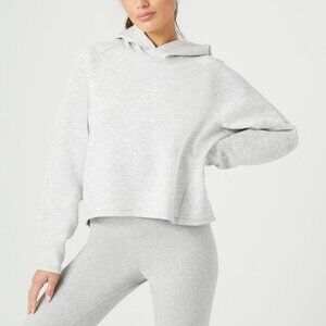 New NWT Forever 21 Grey Activewear Raglan Sleeve Hoodie Pullover Sweatshirt